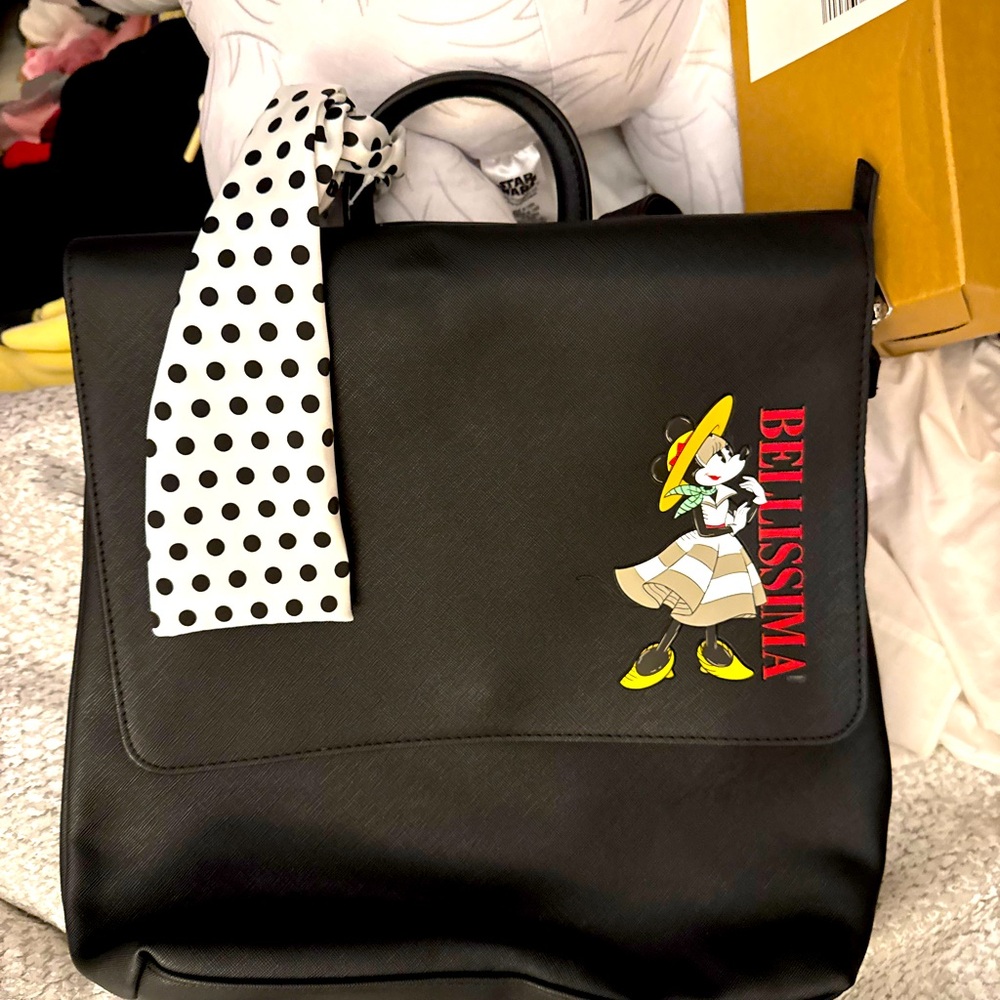 Disney Parks Epcot Italy World Showcase Minnie Bellissima Backpack Purse Bag
